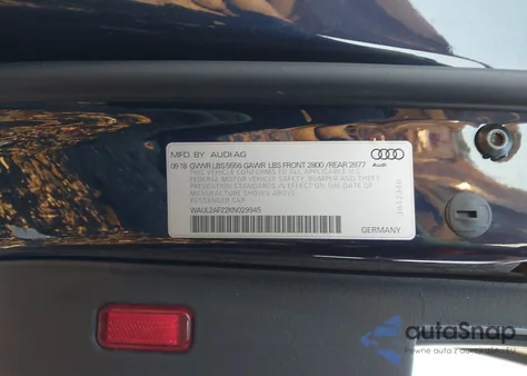 2019 Audi A6 55 Premium z USA, uszkodzony, nr VIN WAUL2AF22KN029945